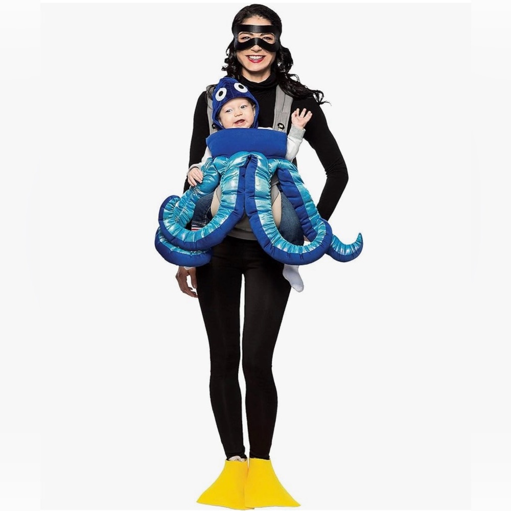 Seeing Red Baby & Me - Diver & Octopus, Halloween Costume for baby carrier